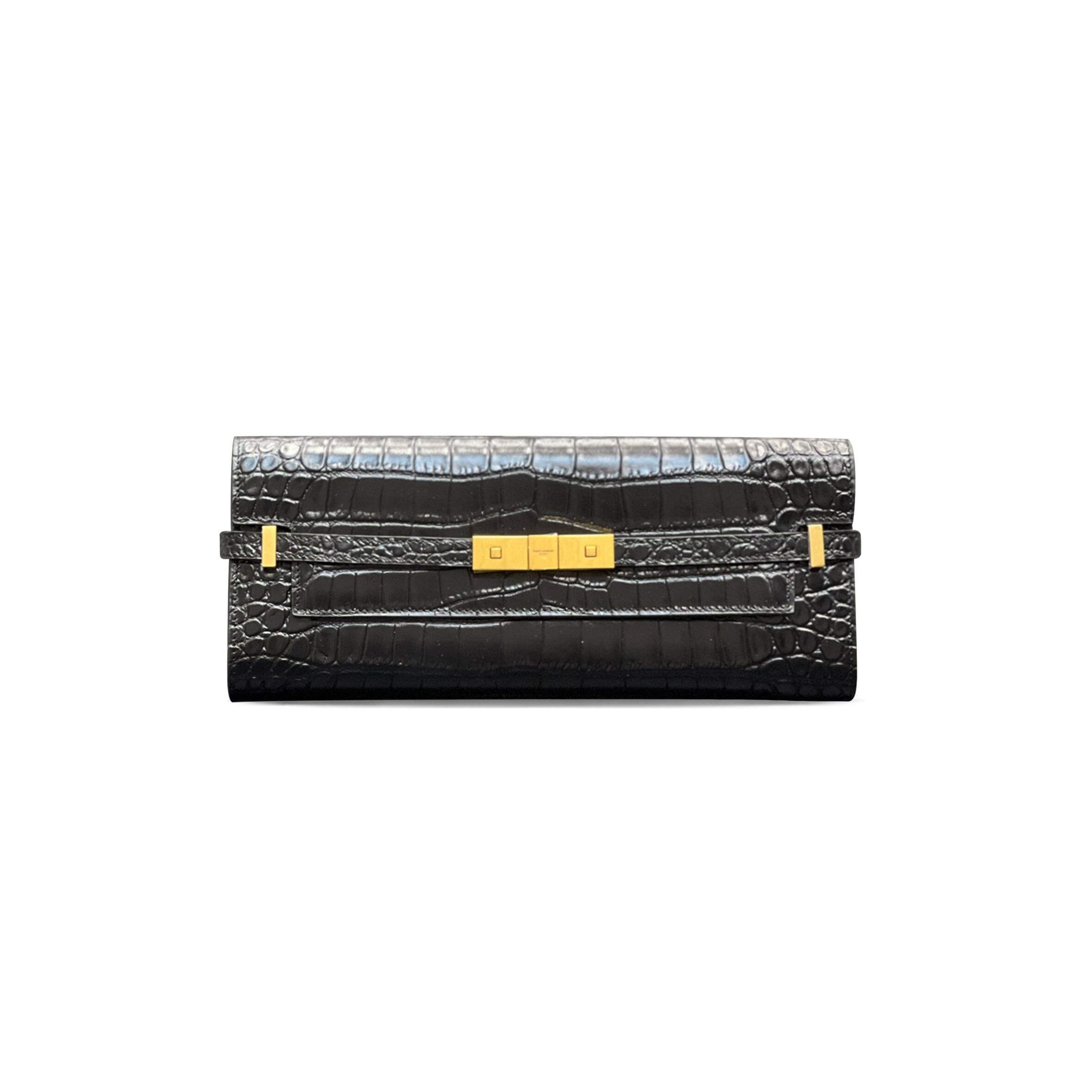 Y51 MANHATTAN CLUTCH IN CROCODILE-EMBOSSED LEATHER 695949366520 (31*14*3cm) Master Quality